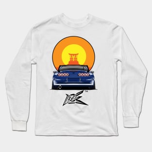 toyota supra a80 lowered blue Long Sleeve T-Shirt